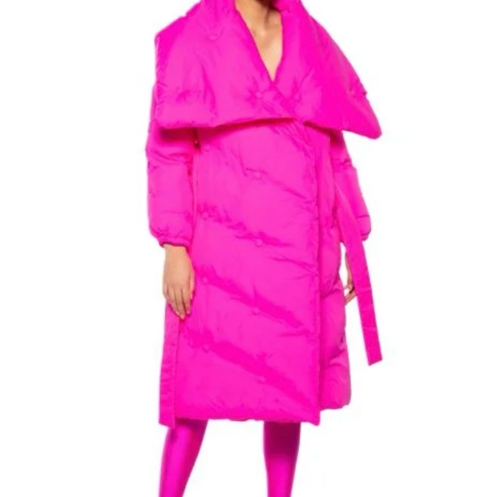 Pink Camping Tufted Puffer Coat